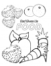 God Gives Us Food Coloring Page
