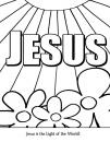 Jesus Light of the World Coloring Page