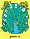 Spread Cheer Peacock Poster