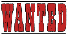 Wanted word png