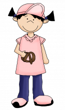 Girl with pretzel png