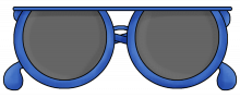 Sunglasses blue png